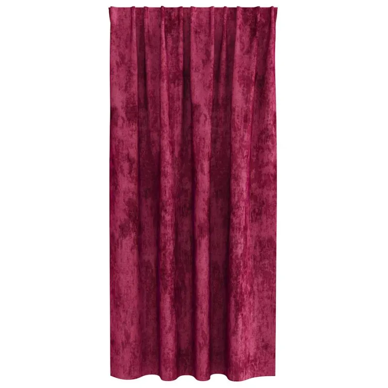 Aksominio tipo užuolaidos 2 pcs Vyno raudonumo 175 x 140 cm