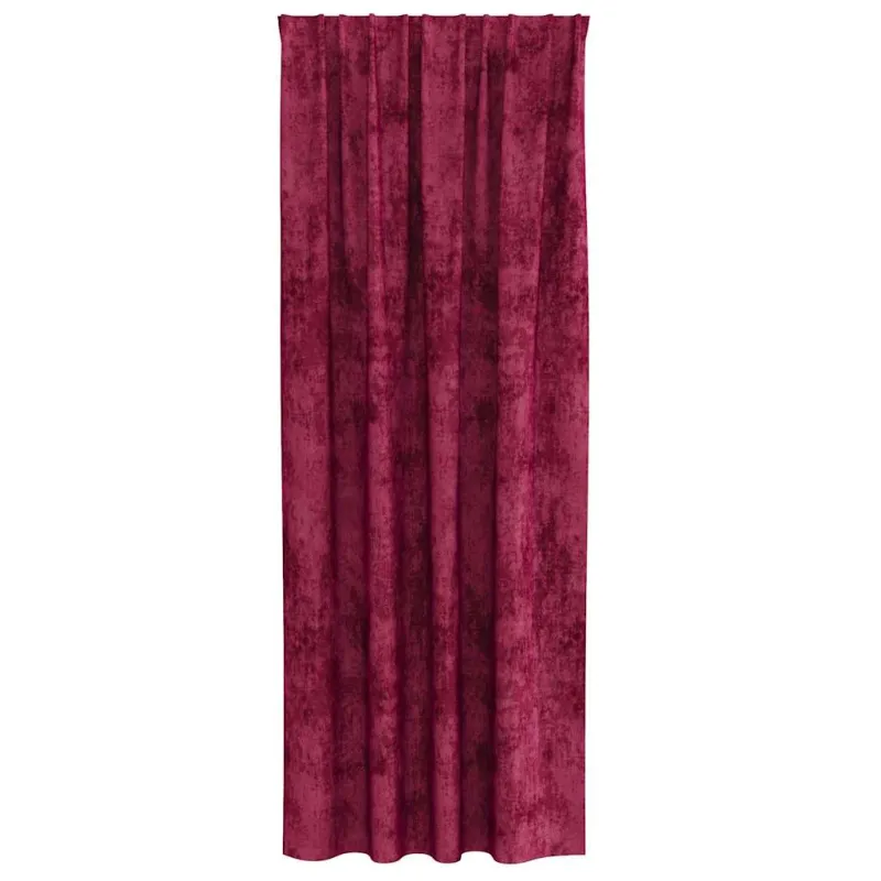 Aksominio tipo užuolaidos 2 pcs Vyno raudonumo 245 x 140 cm