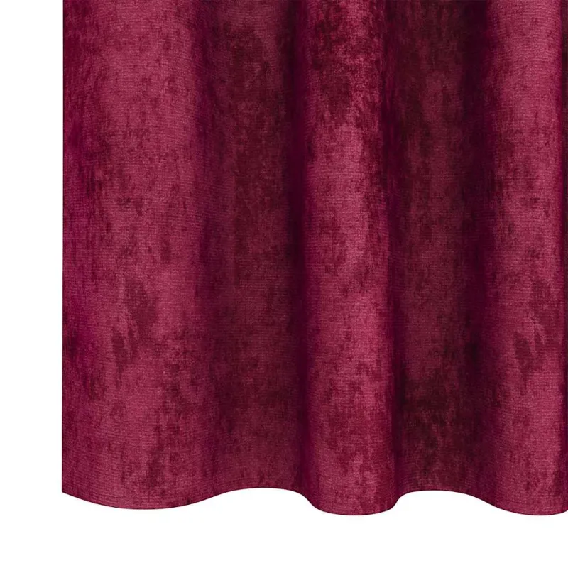 Aksominio tipo užuolaidos 2 pcs Vyno raudonumo 245 x 140 cm