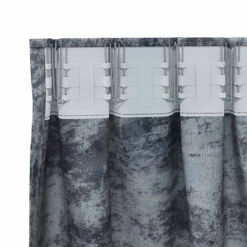 Aksominio tipo užuolaidos 2 pcs Sidabrinė Pilka 175 x 140 cm