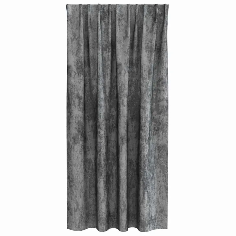 Aksominio tipo užuolaidos 2 pcs Pilka 175 x 140 cm Aksomas