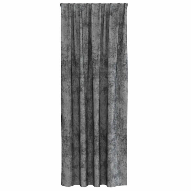 Aksominio tipo užuolaidos 2 pcs Pilka 260 x 140 cm Aksomas