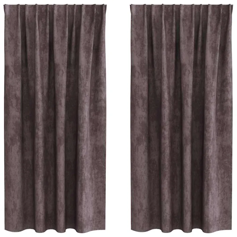 Aksominio tipo užuolaidos 2 pcs Ruda 175 x 140 cm Aksomas