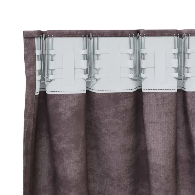 Aksominio tipo užuolaidos 2 pcs Ruda 245 x 140 cm Aksomas