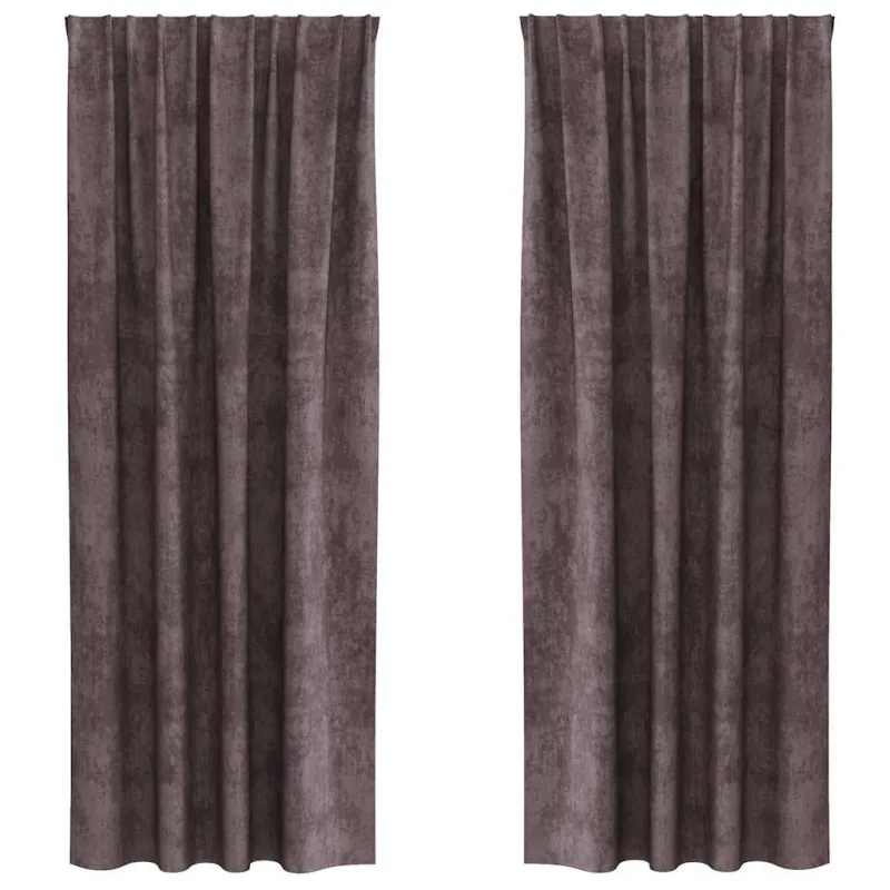 Aksominio tipo užuolaidos 2 pcs Ruda 260 x 140 cm Aksomas