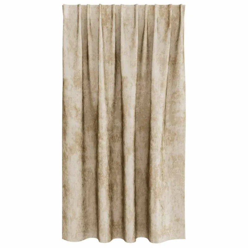 Aksominio tipo užuolaidos 2 pcs Kreminė 140 x 140 cm Aksomas