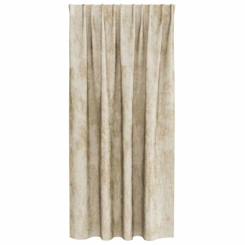 Aksominio tipo užuolaidos 2 pcs Kreminė 175 x 140 cm Aksomas