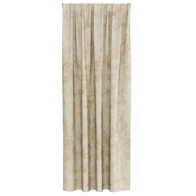 Aksominio tipo užuolaidos 2 pcs Kreminė 260 x 140 cm Aksomas