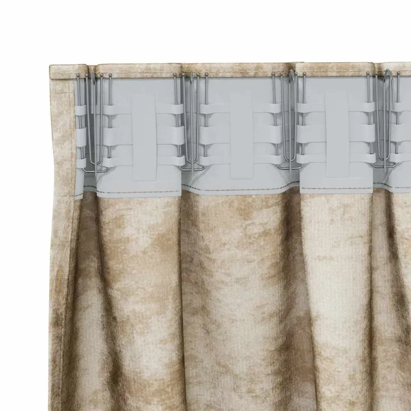 Aksominio tipo užuolaidos 2 pcs Kreminė 260 x 140 cm Aksomas