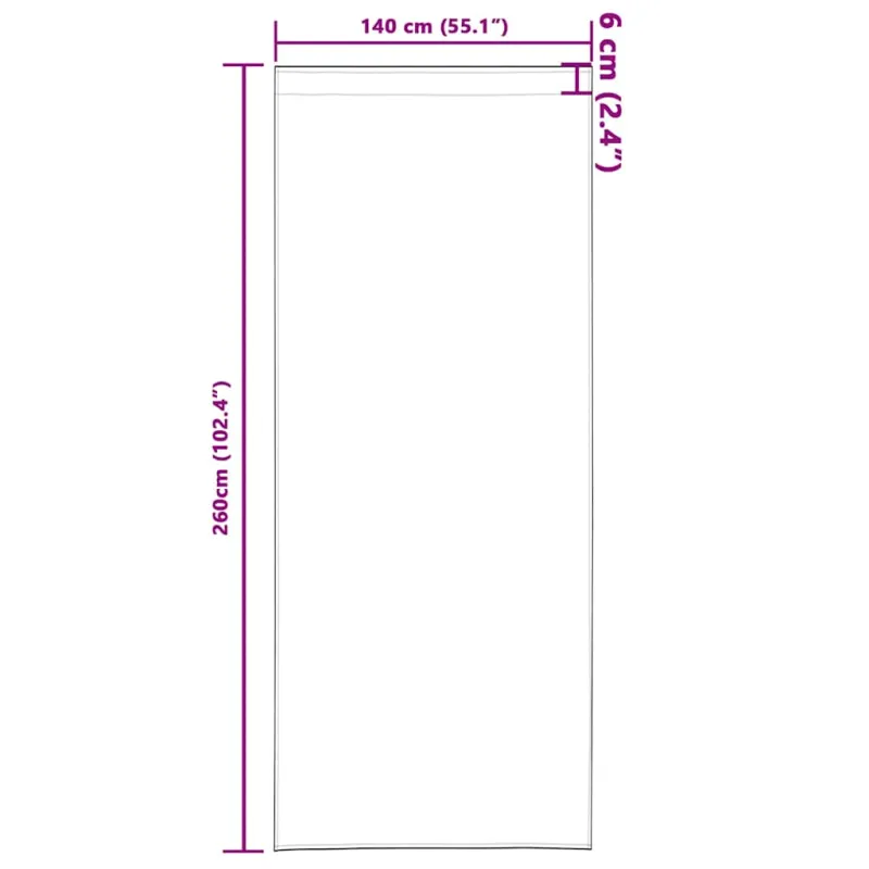 Aksominio tipo užuolaidos 2 pcs Kreminė 260 x 140 cm Aksomas
