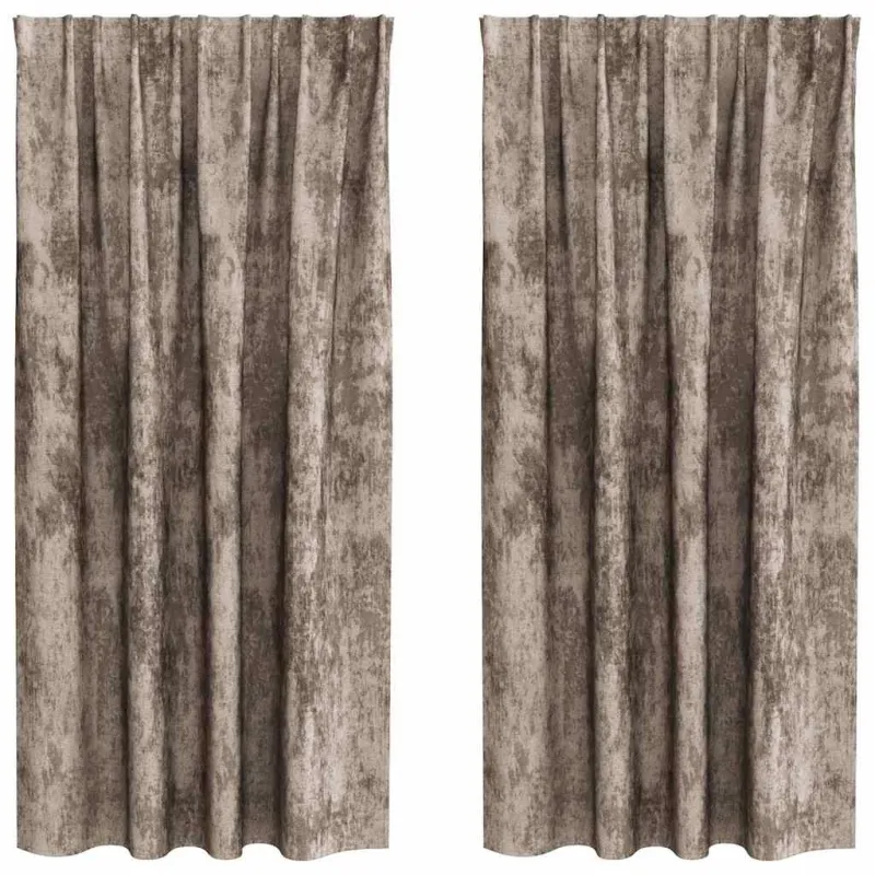 Aksominio tipo užuolaidos 2 pcs Kapučino 175 x 140 cm Aksomas