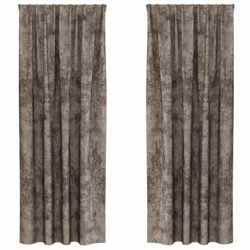 Aksominio tipo užuolaidos 2 pcs Kapučino 225 x 140 cm Aksomas