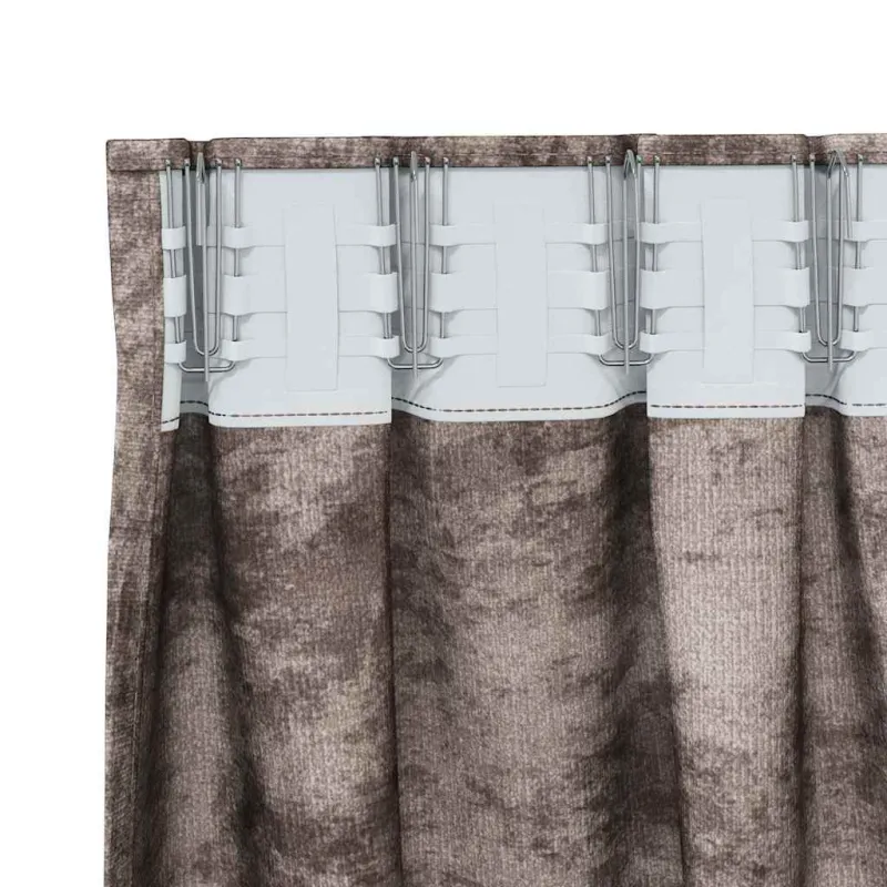 Aksominio tipo užuolaidos 2 pcs Kapučino 225 x 140 cm Aksomas