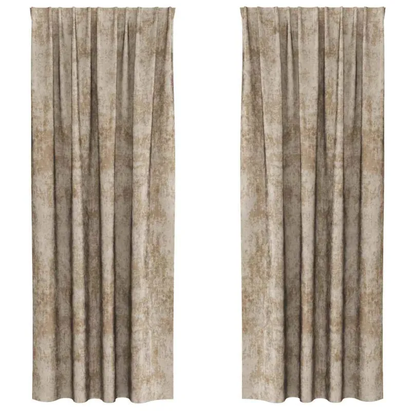 Aksominio tipo užuolaidos 2 pcs šampano 245 x 140 cm Aksomas