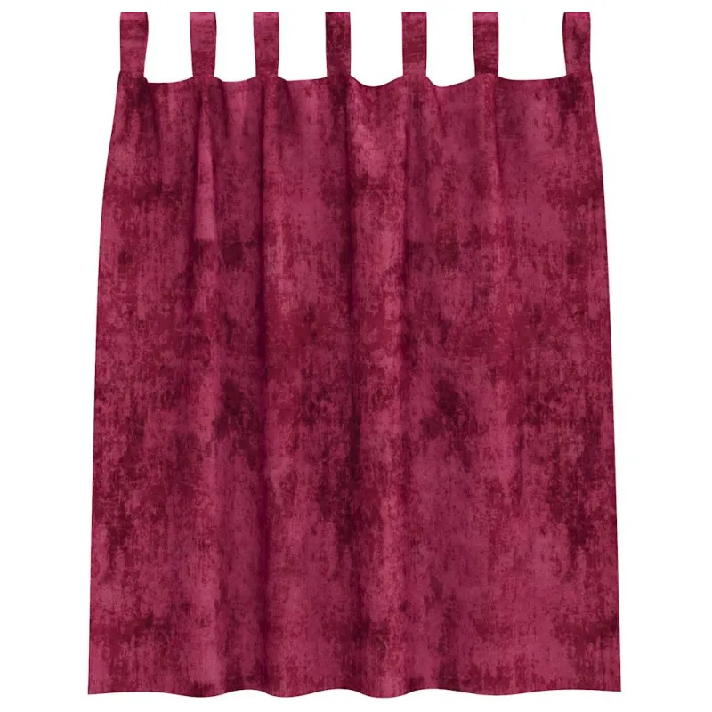 Aksominio tipo užuolaidos 2 pcs Vyno raudona 140 x 140 cm