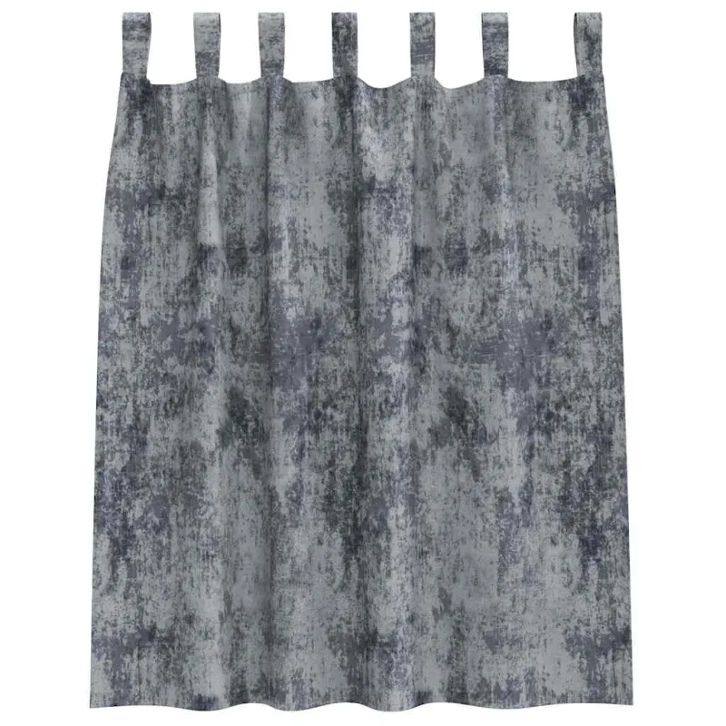 Aksominio tipo užuolaidos 2 pcs Sidabrinė Pilka 140 x 140 cm