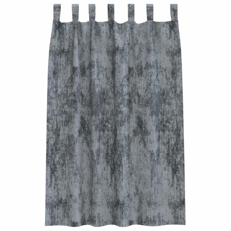 Aksominio tipo užuolaidos 2 pcs Sidabrinė Pilka 175 x 140 cm