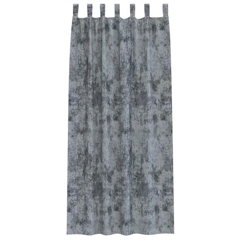 Aksominio tipo užuolaidos 2 pcs Sidabrinė Pilka 245 x 140 cm