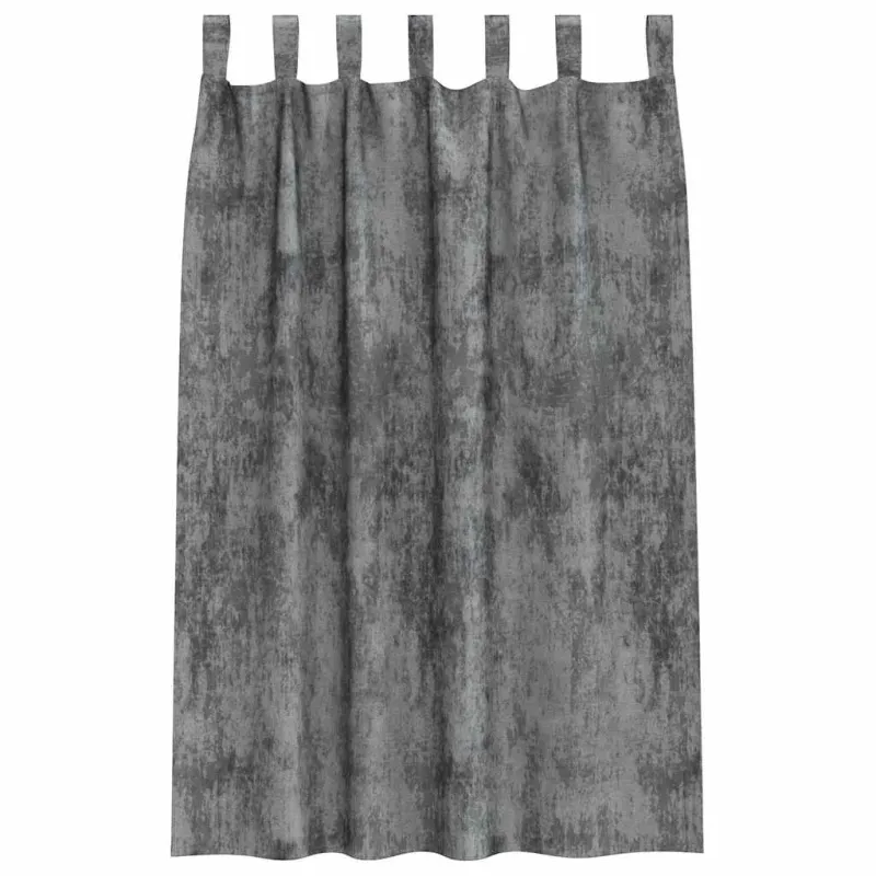 Aksominio tipo užuolaidos 2 pcs Pilka 175 x 140 cm Aksomas