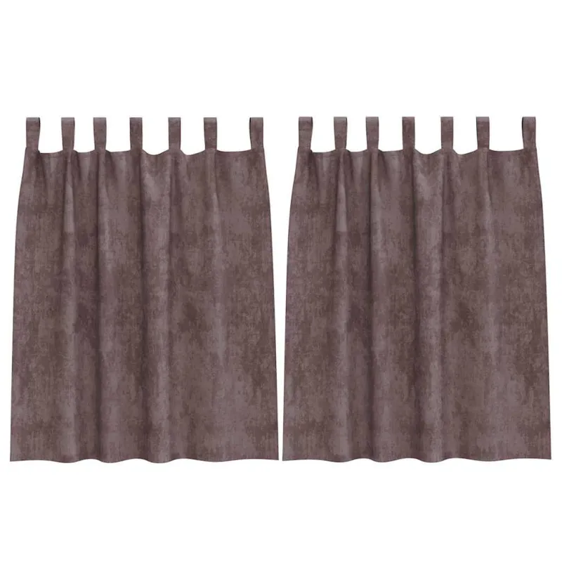 Aksominio tipo užuolaidos 2 pcs Ruda 140 x 140 cm Aksomas