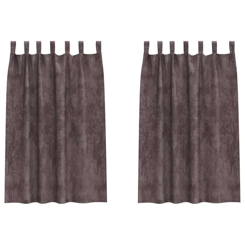 Aksominio tipo užuolaidos 2 pcs Ruda 175 x 140 cm Aksomas