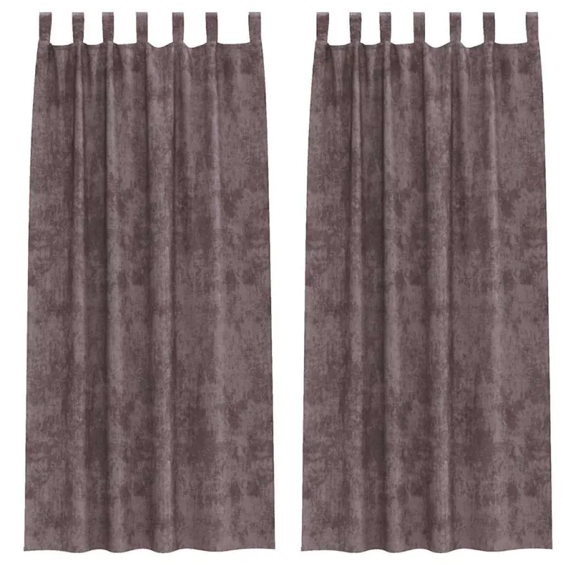 Aksominio tipo užuolaidos 2 pcs Ruda 260 x 140 cm Aksomas