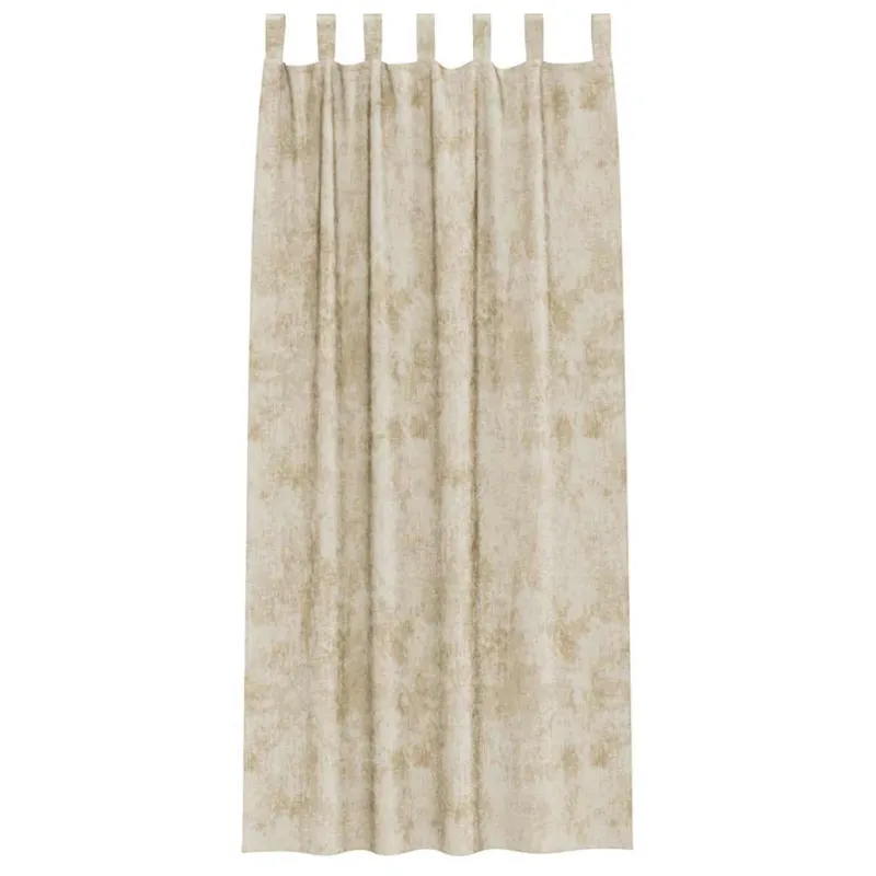 Aksominio tipo užuolaidos 2 pcs Kreminė 245 x 140 cm Aksomas
