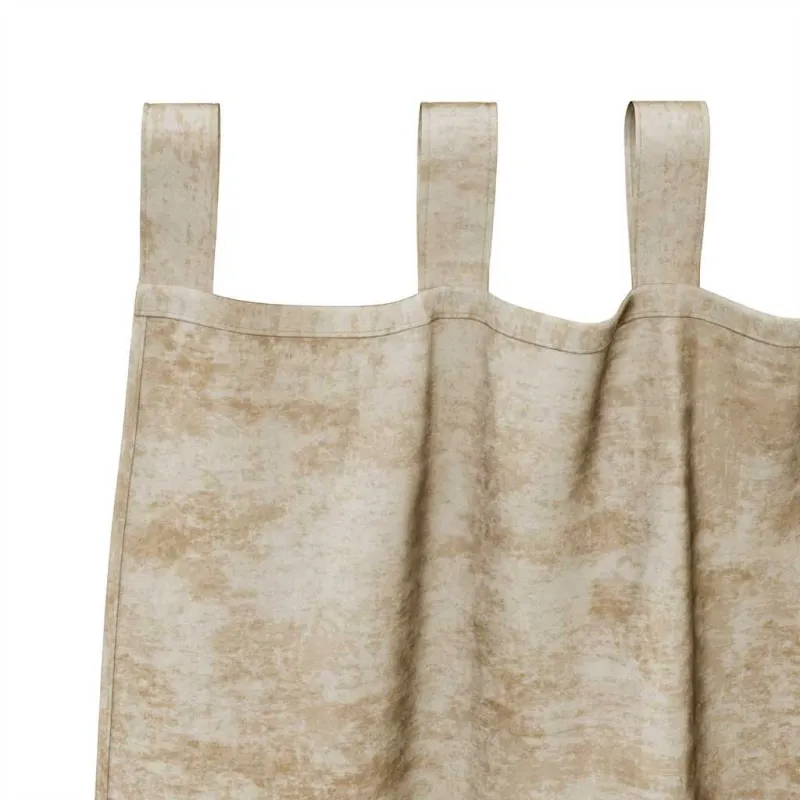 Aksominio tipo užuolaidos 2 pcs Kreminė 245 x 140 cm Aksomas