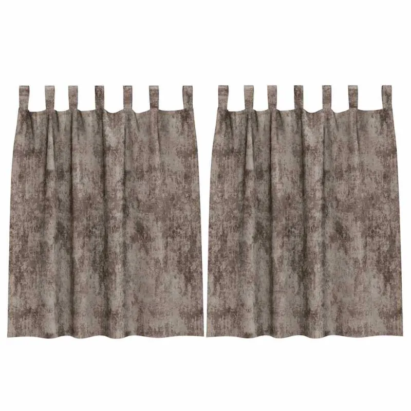 Aksominio tipo užuolaidos 2 pcs Kapučino 140 x 140 cm Aksomas