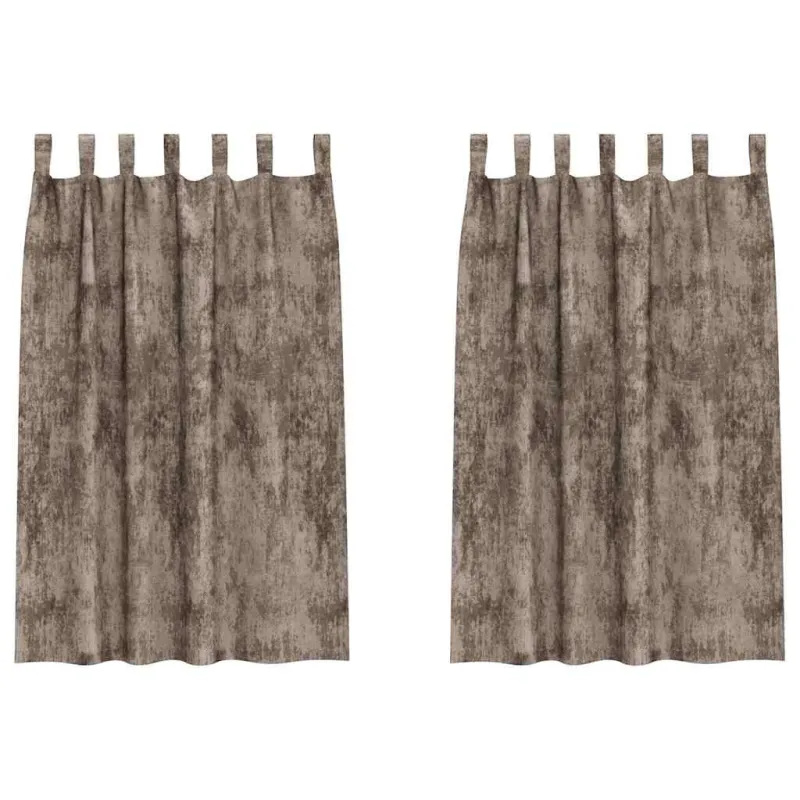 Aksominio tipo užuolaidos 2 pcs Kapučino 175 x 140 cm Aksomas