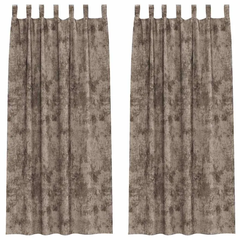 Aksominio tipo užuolaidos 2 pcs Kapučino 225 x 140 cm Aksomas