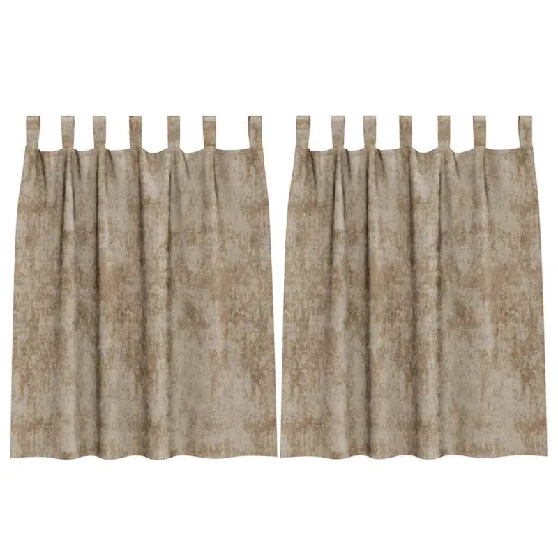 Aksominio tipo užuolaidos 2 pcs šampano 140 x 140 cm Aksomas
