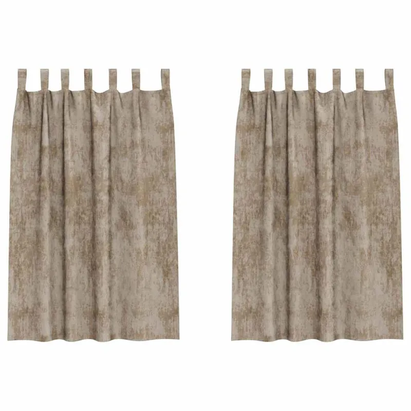 Aksominio tipo užuolaidos 2 pcs šampano 175 x 140 cm Aksomas