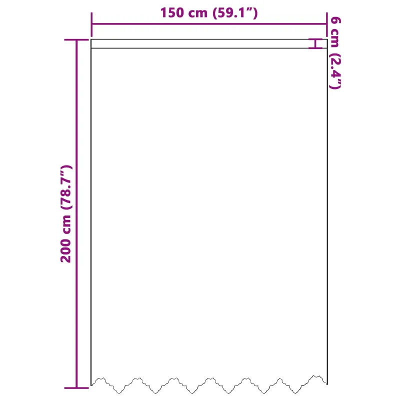 Nėrinių Užuolaida Gėlių Balta 200 x 150 cm Poliesteris