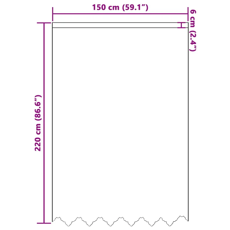 Nėrinių Užuolaida su užuolaidomis Balta 220x150cm Poliesteris