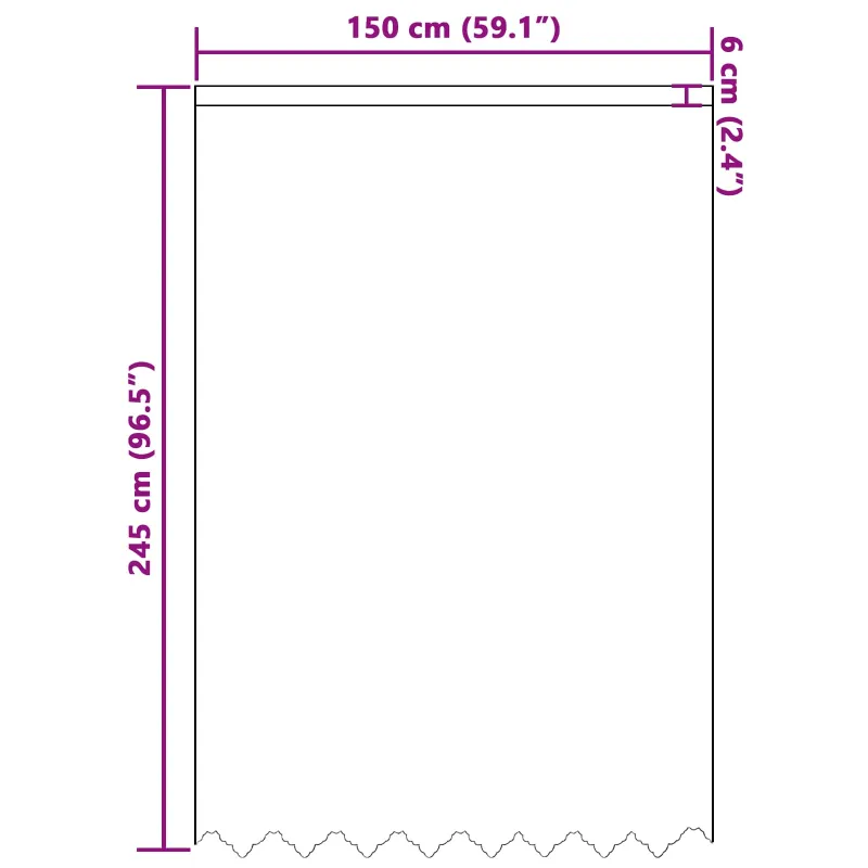 Nėrinių Užuolaida su užuolaidomis Balta 245x150cm Poliesteris