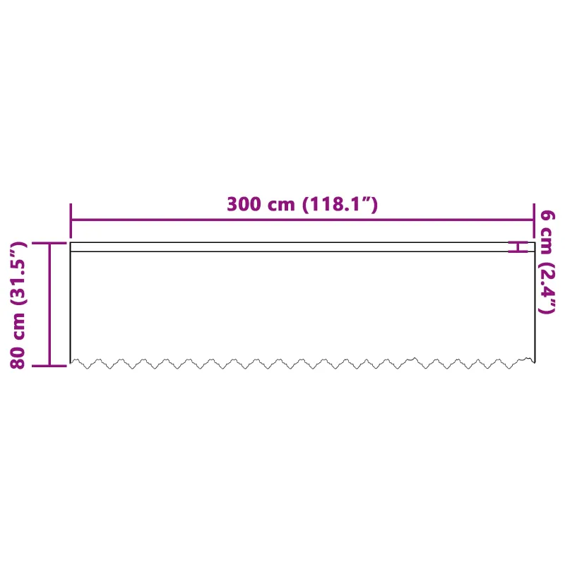Nėrinių Užuolaida su užuolaidomis Balta 80 x 300 cm Poliesteris