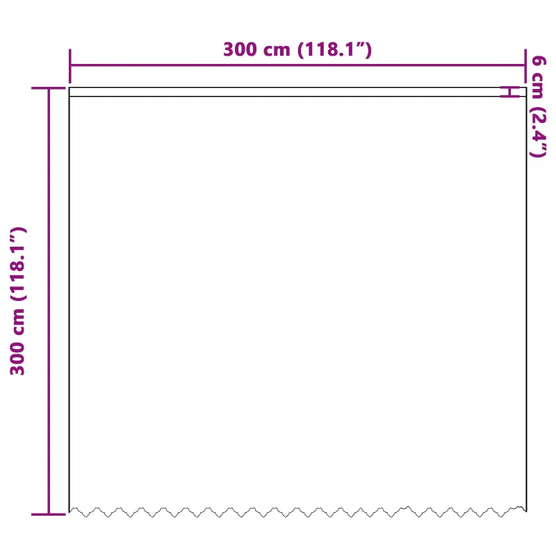 Nėrinių Užuolaida Gėlių Balta 300 x 300 cm Poliesteris