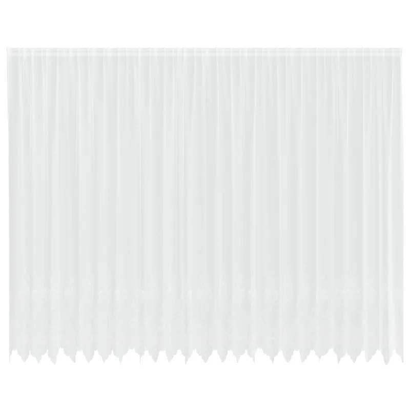 Nėrinių Užuolaida Gėlių Balta 280 x 600 cm Poliesteris