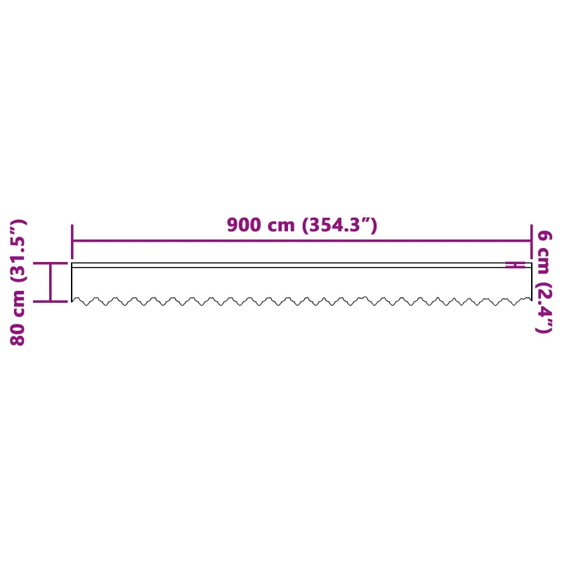 Nėrinių Užuolaida su užuolaidomis Balta 80 x 900 cm Poliesteris