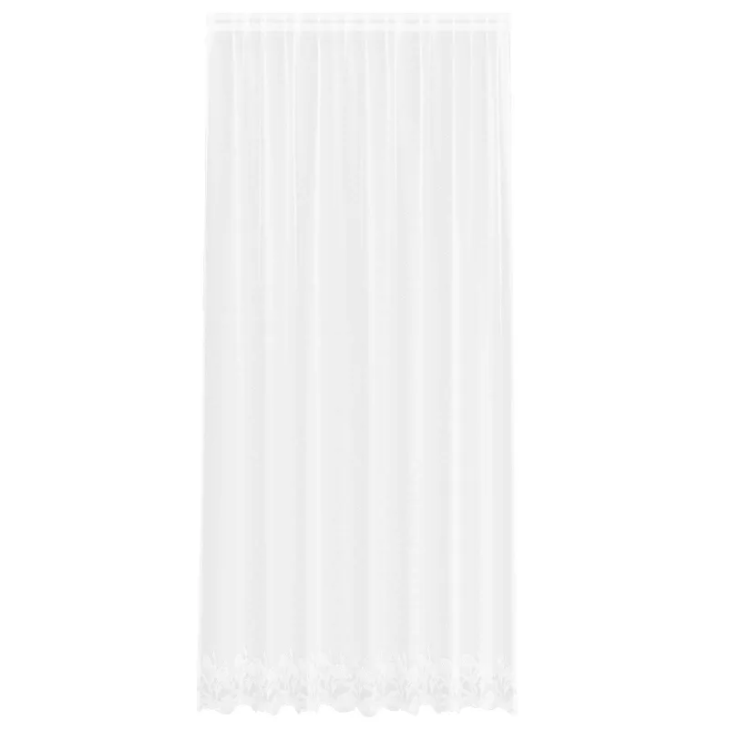 Nėrinių Užuolaida Gėlių Balta 280 x 200 cm Poliesteris