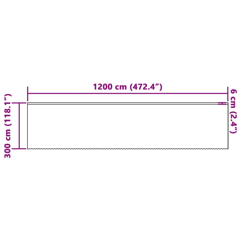 Nėrinių Užuolaida Balta 1200 x 300 cm Poliesteris