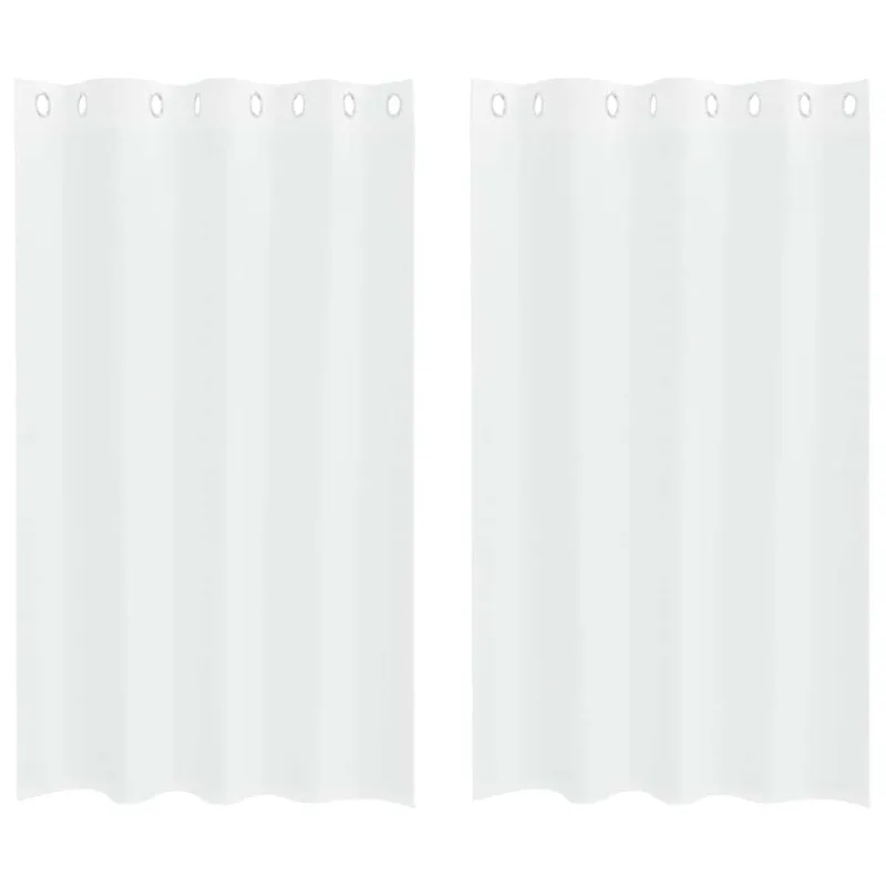 Voile Užuolaida 2 pcs Balta 175 x 140 cm Poliesteris