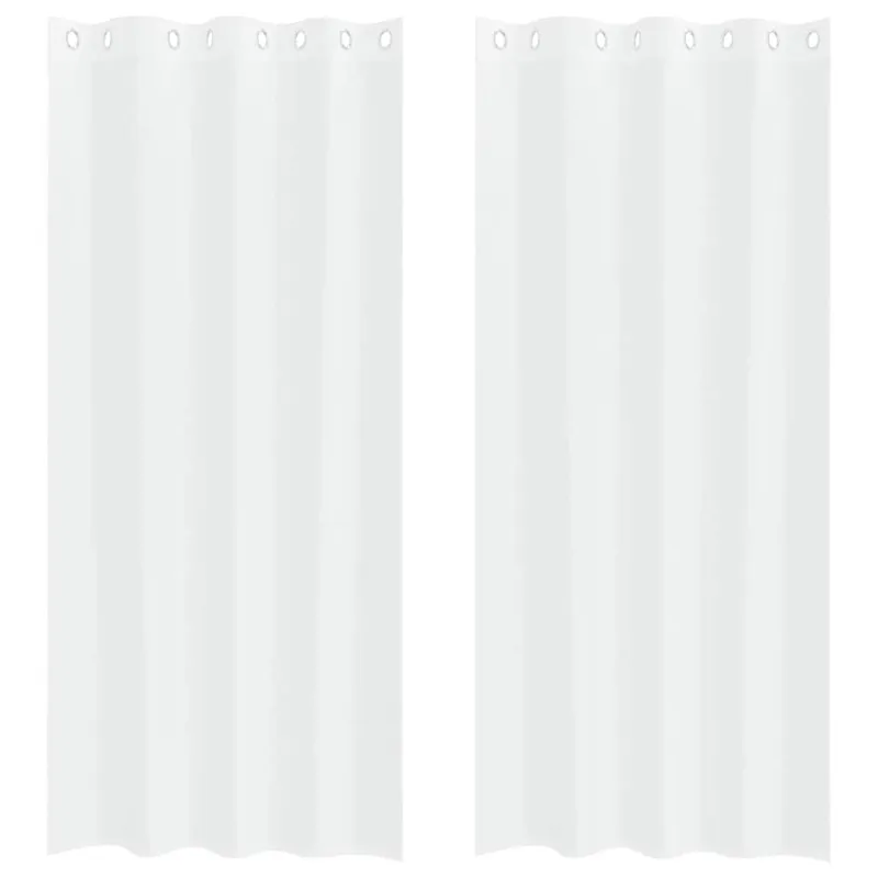 Voile Užuolaida 2 pcs Balta 260 x 140 cm Poliesteris
