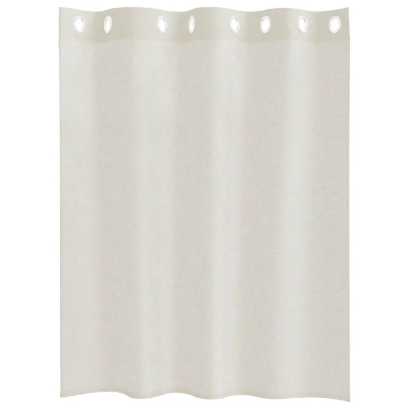 Voile Užuolaida 2 pcs Kreminė 140 x 140 cm Poliesteris