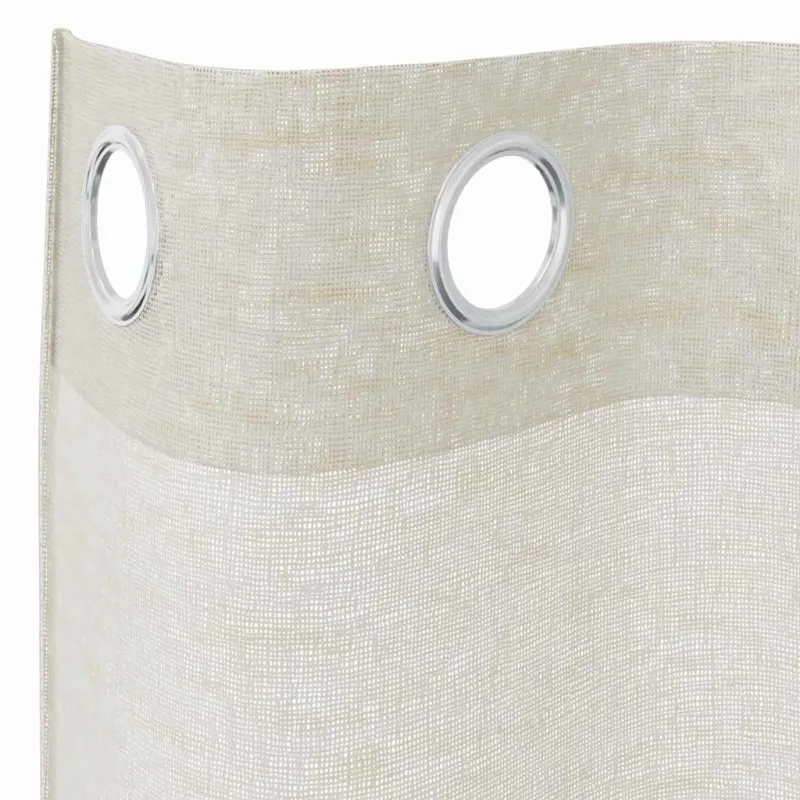 Voile Užuolaida 2 pcs Kreminė 225 x 140 cm Poliesteris