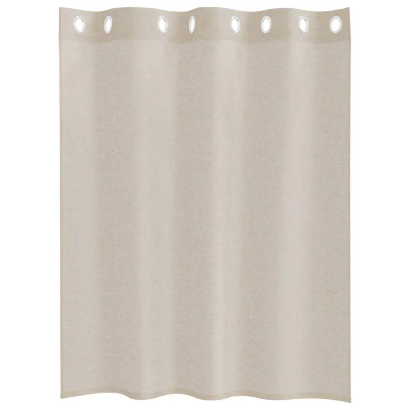 Voile Užuolaida 2 pcs Smėlio 140 x 140 cm Poliesteris