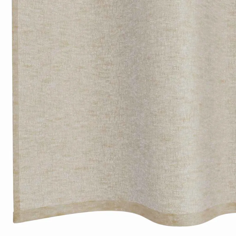 Voile Užuolaida 2 pcs Smėlio 140 x 140 cm Poliesteris