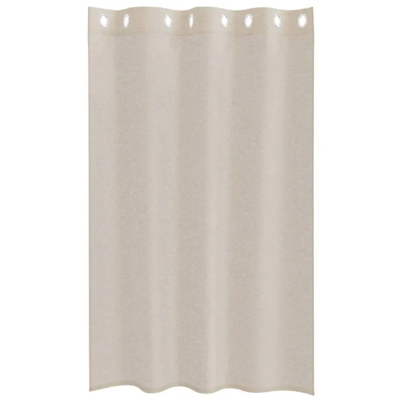Voile Užuolaida 2 pcs Smėlio 175 x 140 cm Poliesteris