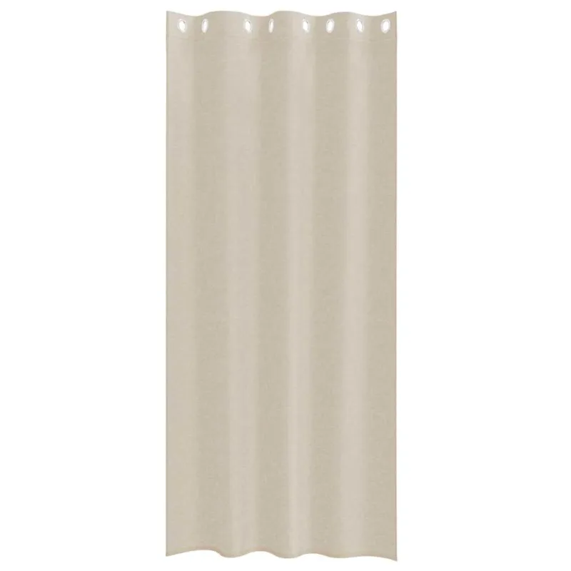 Voile Užuolaida 2 pcs Smėlio 225 x 140 cm Poliesteris